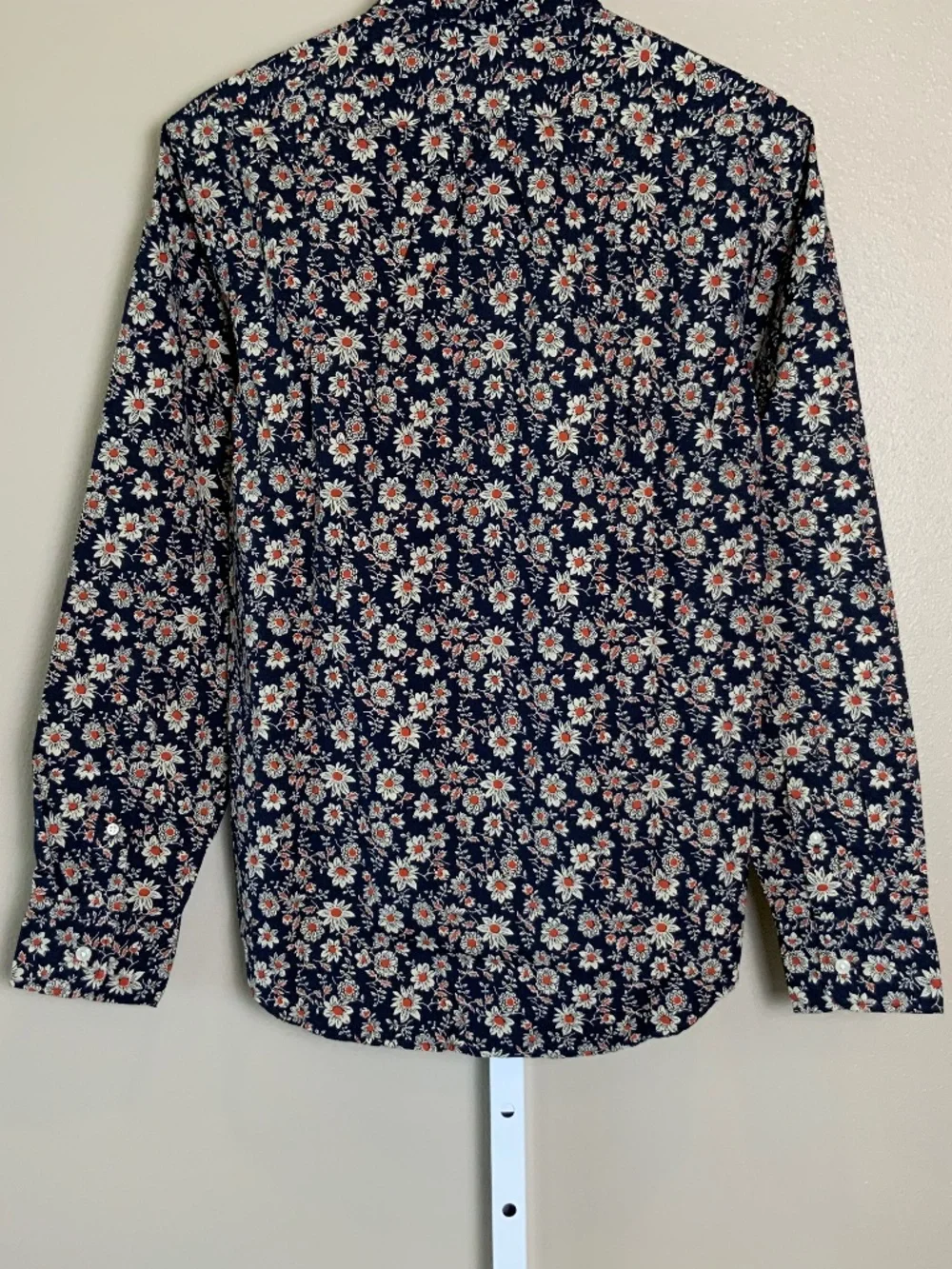 J. Crew Floral Slim Untucked Stretch Secret Wash Cotton Poplin Button Down Shirt
